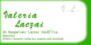 valeria laczai business card